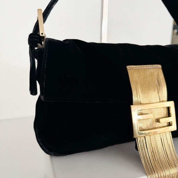 Fendi Velvet with Gold Metallic Detail - Picture 1 of 6